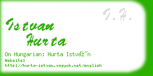 istvan hurta business card